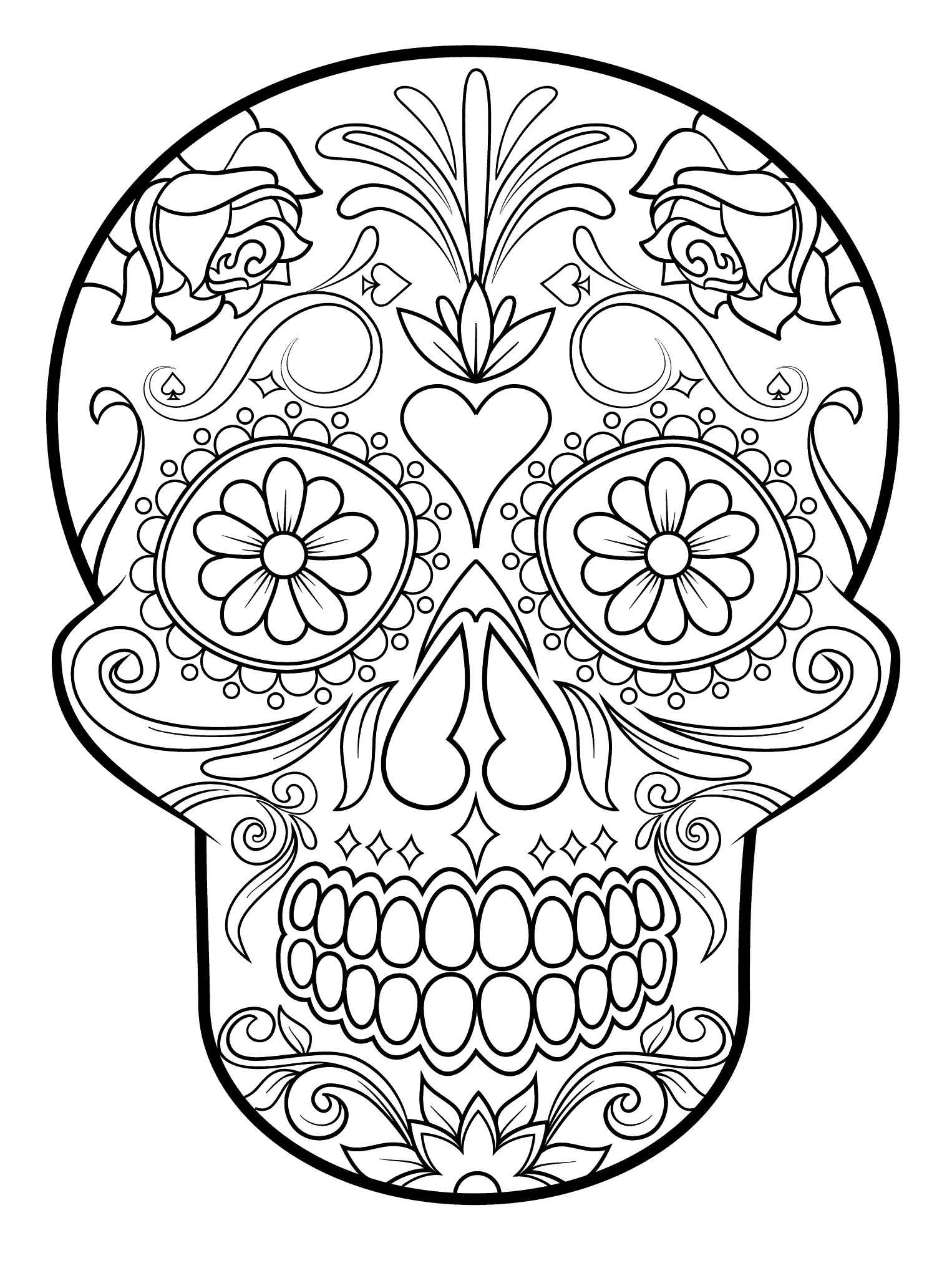 Dibujos de Calaveras para Colorear | DECALAVERAS.COM Dibujos de Calaveras para Colorear | DECALAVERAS.COM