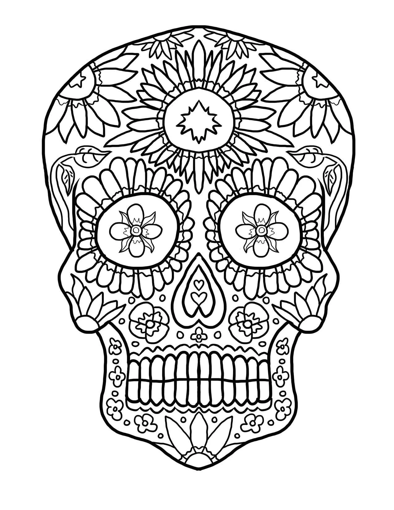 Dibujos de Calaveras para Colorear | DECALAVERAS.COM