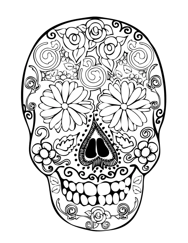 Dibujos de Calaveras para Colorear | DECALAVERAS.COM Dibujos de Calaveras para Colorear | DECALAVERAS.COM