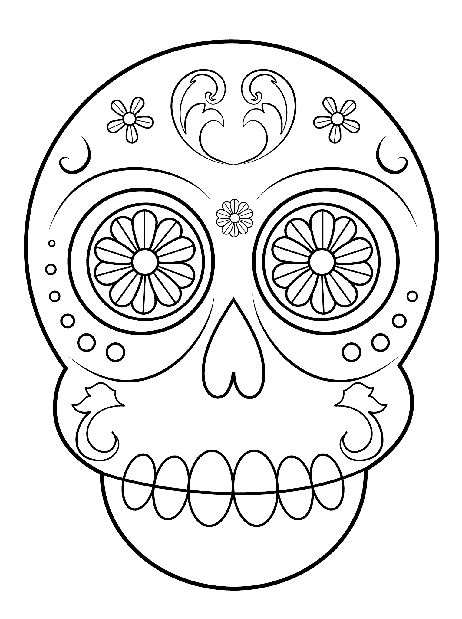 Dibujos de Calaveras para Colorear | DECALAVERAS.COM