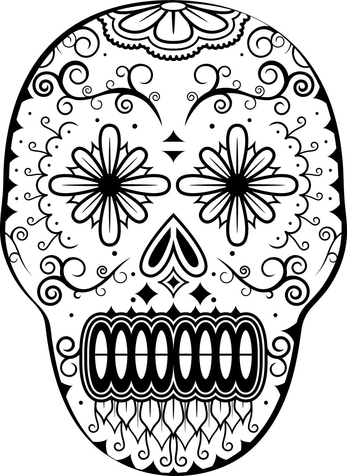 Dibujos de Calaveras para Colorear | DECALAVERAS.COM