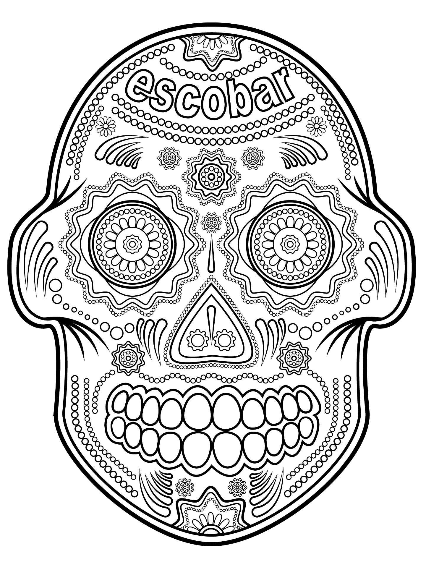 Dibujos de Calaveras para Colorear | DECALAVERAS.COM Dibujos de Calaveras para Colorear | DECALAVERAS.COM