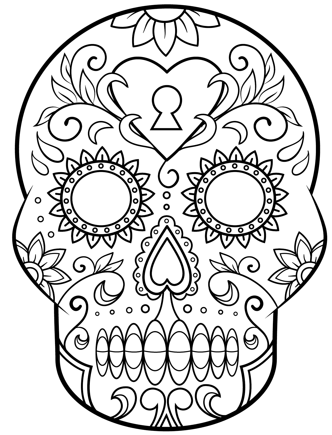 Dibujos de Calaveras para Colorear | DECALAVERAS.COM Dibujos de Calaveras para Colorear | DECALAVERAS.COM
