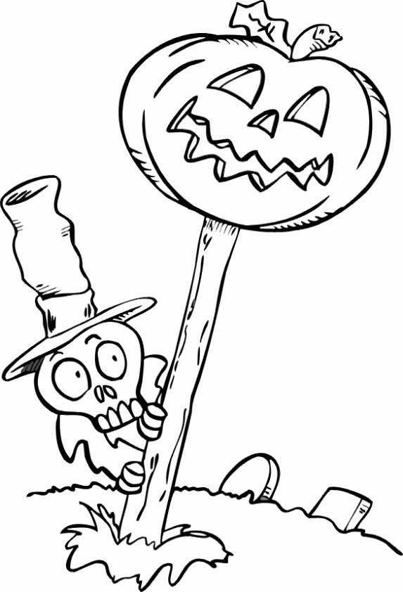 Dibujo de Calavera de Halloween para colorear. Dibujos infantiles ... Dibujo de Calavera de Halloween para colorear. Dibujos infantiles ...