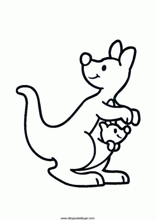 coloring-kangaroos-010 | Dibujos de dibujar