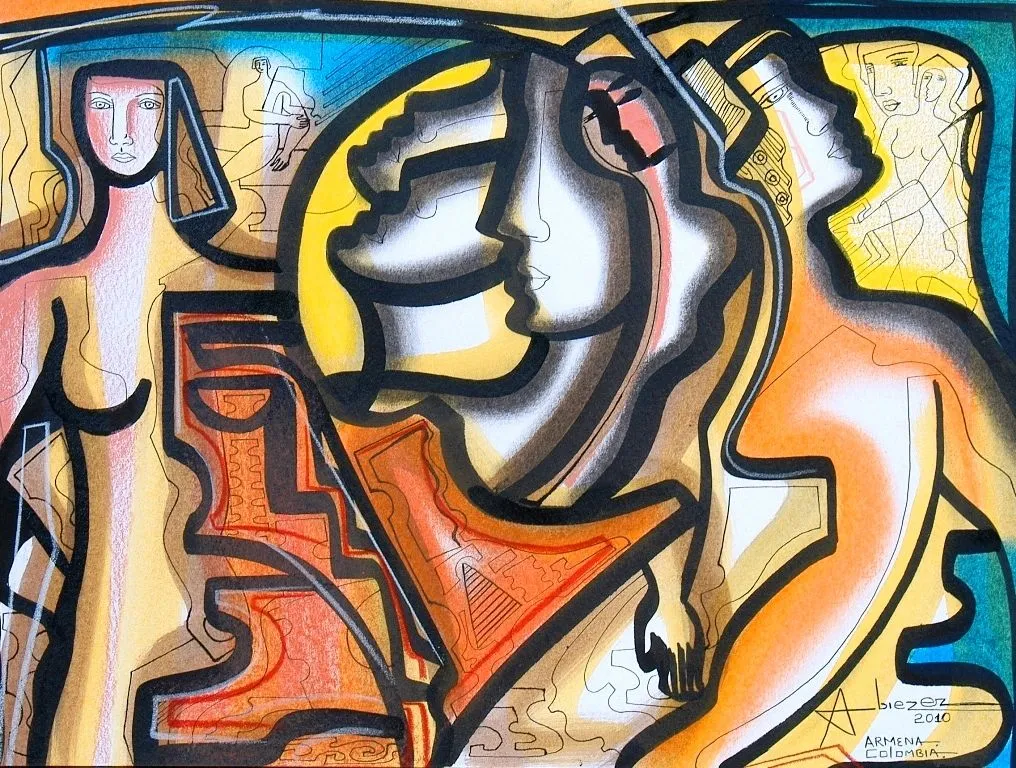 Dibujos de caras abstractos - Imagui