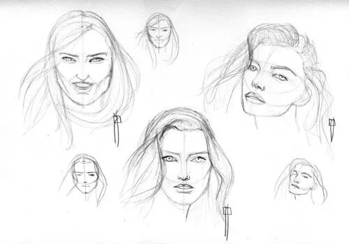 procesos de dibujo: drawing woman faces / dibujando caras de mujer procesos de dibujo: drawing woman faces / dibujando caras de mujer