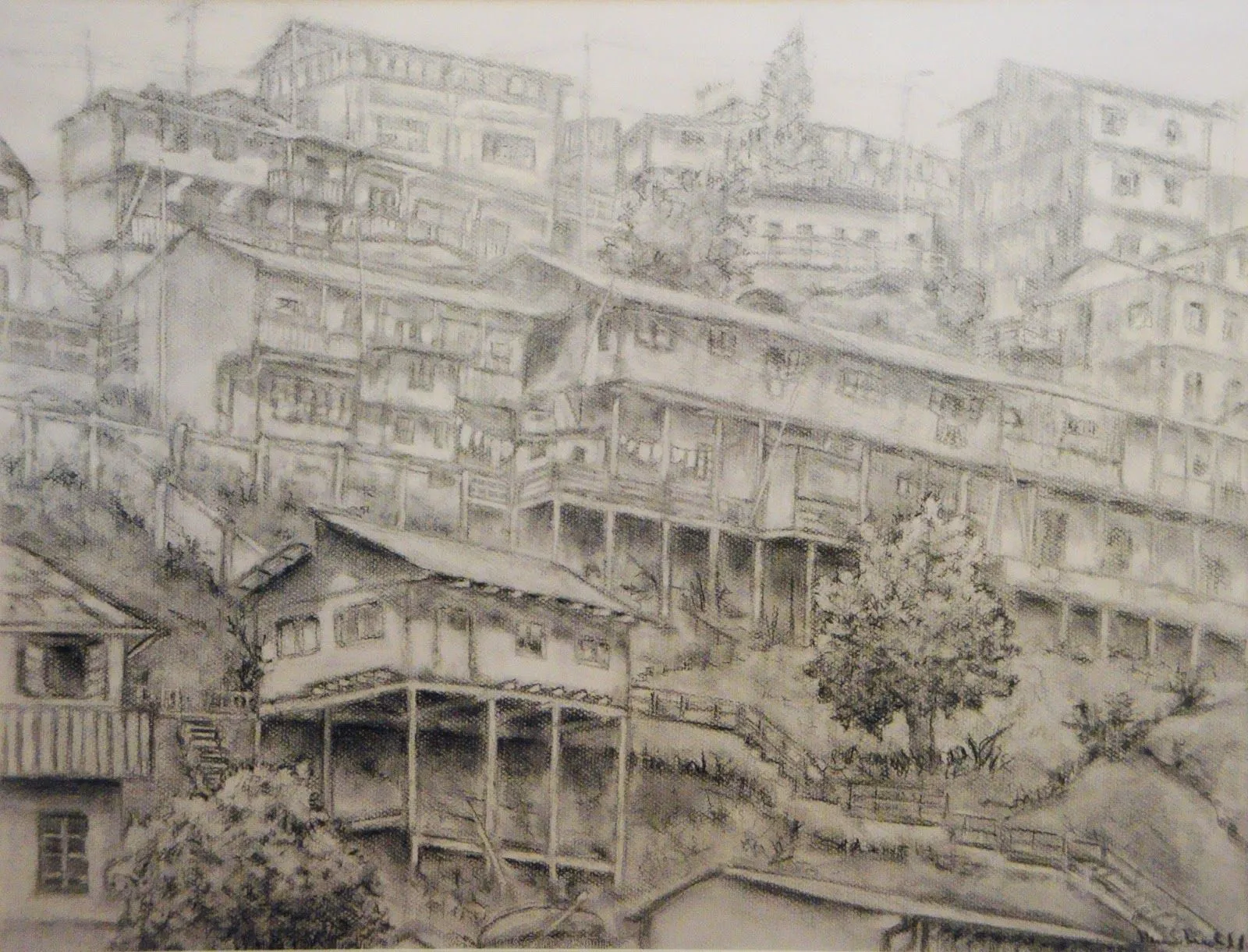 Dibujos En Carboncillo De Paisajes