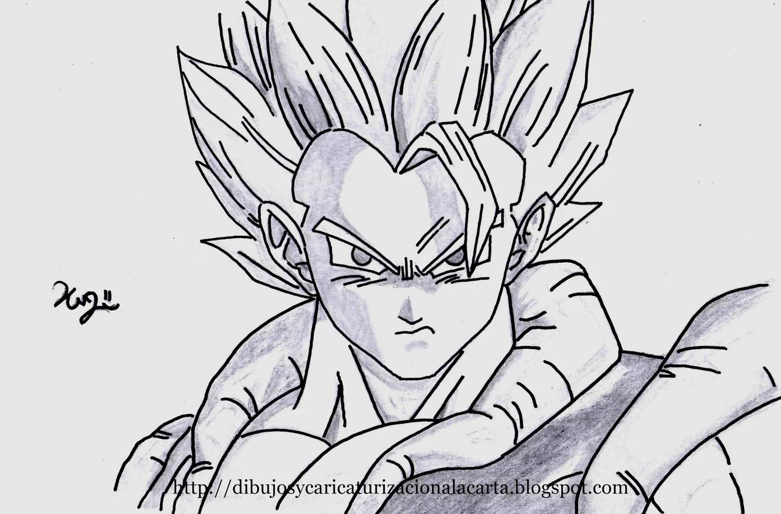 dibujos y caricaturizacion a la carta: Goku Dragon Ball Z dibujo a ... dibujos y caricaturizacion a la carta: Goku Dragon Ball Z dibujo a ...