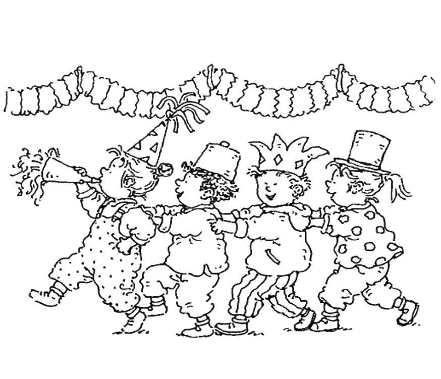 Dibujos de Carnaval para colorear