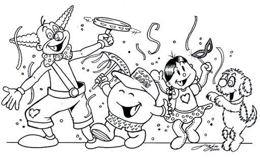 DIBUJOS DEL CARNAVAL PARA COLOREAR