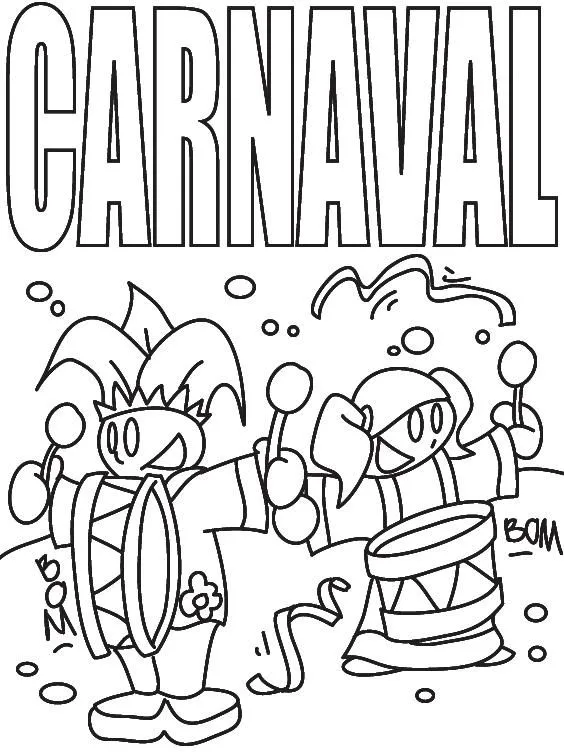 Dibujos de Carnaval para colorear | Colorear imágenes Dibujos de Carnaval para colorear | Colorear imágenes