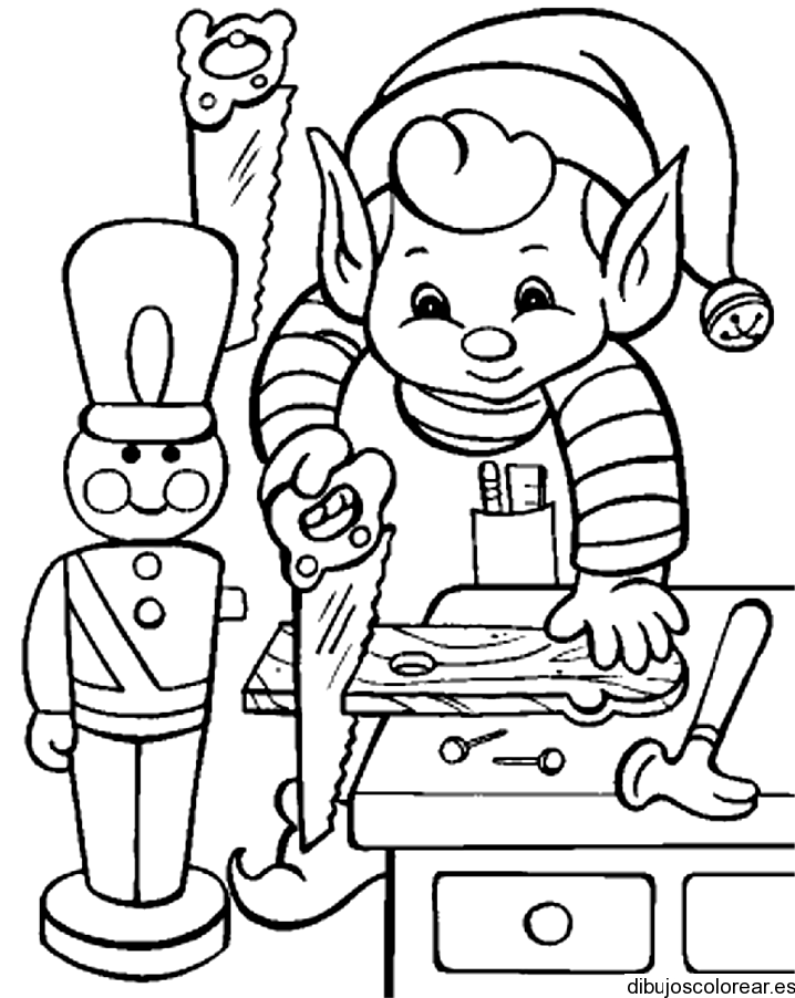 Dibujo de un duende carpintero | Dibujos para Colorear Dibujo de un duende carpintero | Dibujos para Colorear