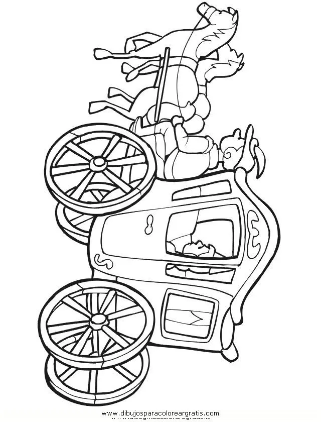 carreta de caballos Colouring Pages