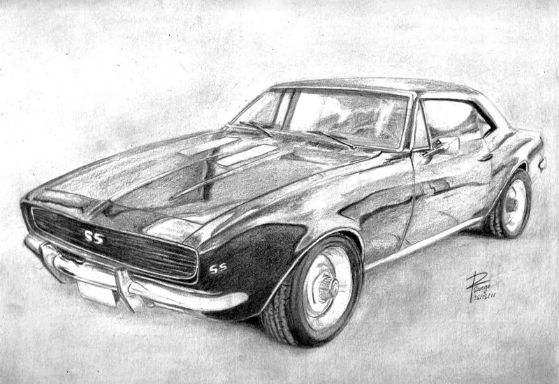 Dibujos de carros camaro a lapiz - Imagui