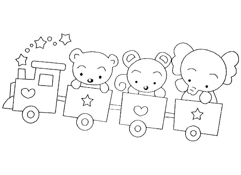 Dibujos para colorear de transportes: Coches, barcos, trenes ...