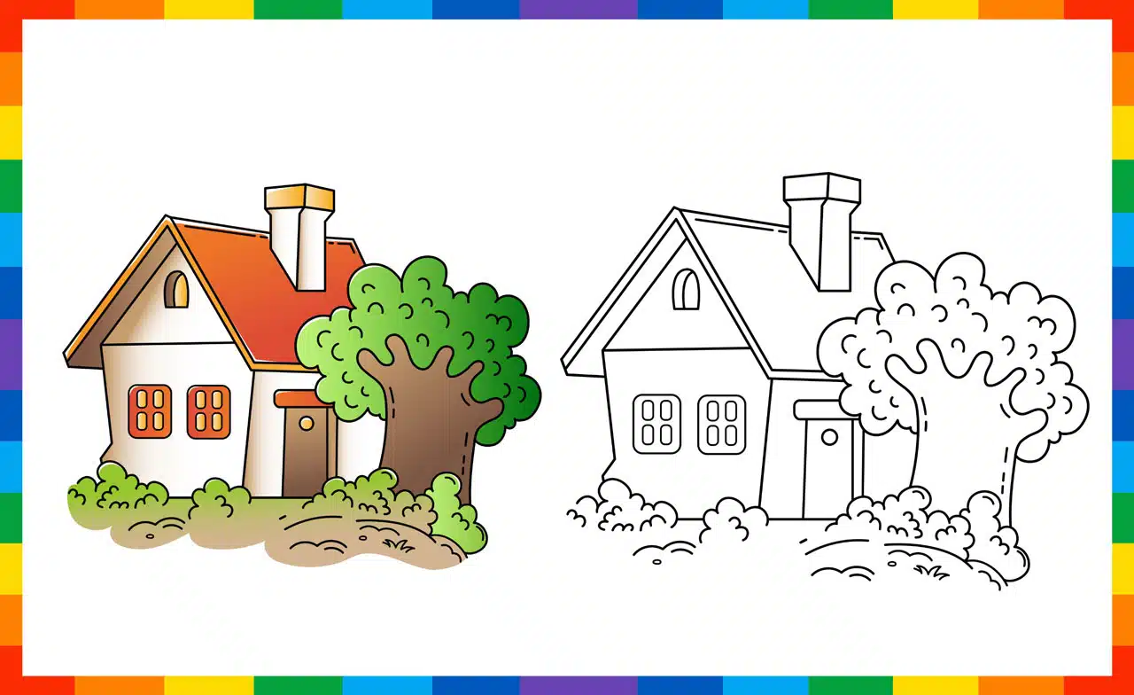 Dibujos de casas para colorear que los niños adorarán - Etapa Infantil Dibujos de casas para colorear que los niños adorarán - Etapa Infantil