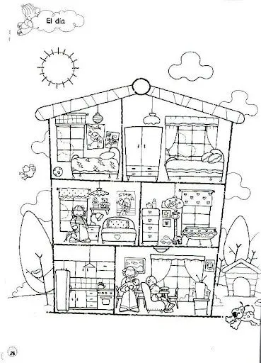 DIBUJOS DE CASAS Y PARTES DE CASAS PARA COLOREAR DIBUJOS DE CASAS Y PARTES DE CASAS PARA COLOREAR