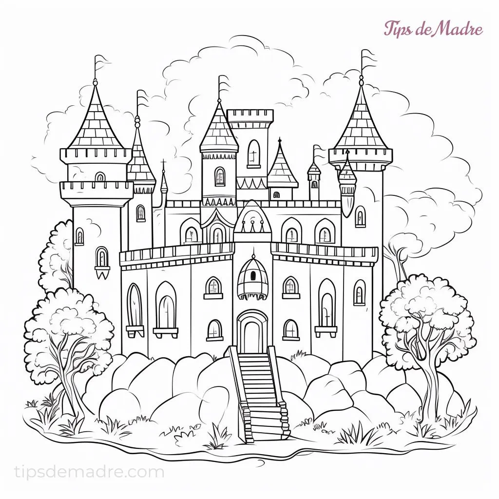 Dibujos de castillos para colorear e imprimir para niños - Tips de Madre Dibujos de castillos para colorear e imprimir para niños - Tips de Madre
