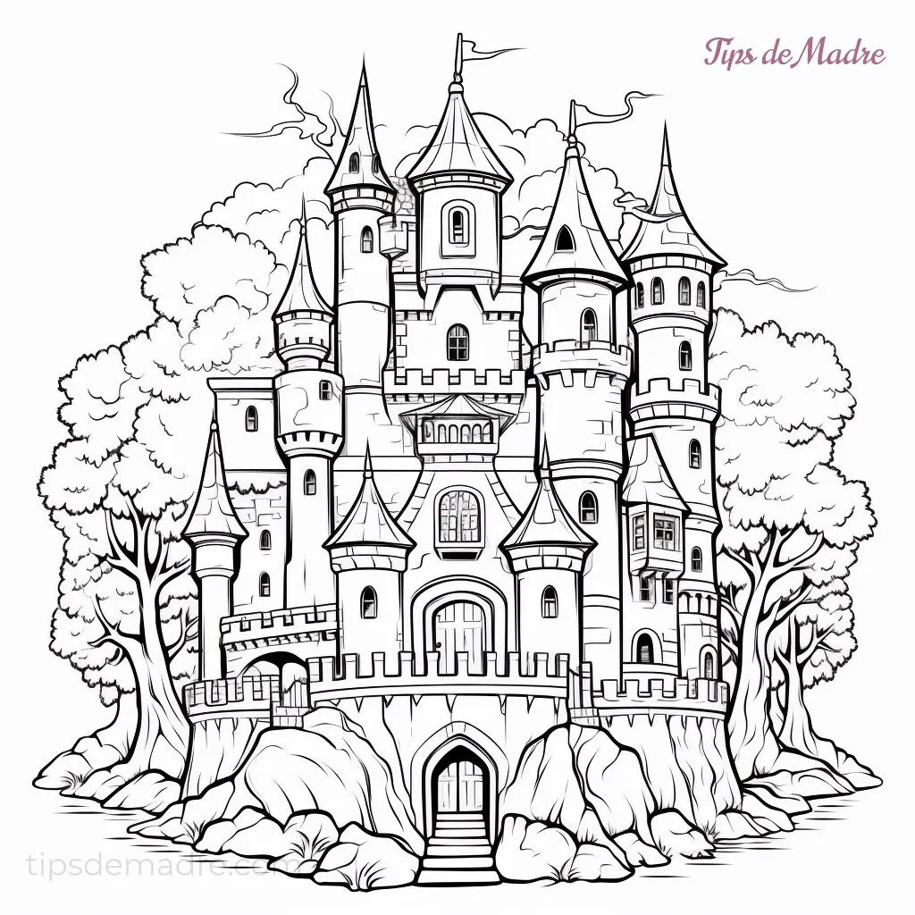 Dibujos de castillos para colorear e imprimir para niños - Tips de Madre Dibujos de castillos para colorear e imprimir para niños - Tips de Madre