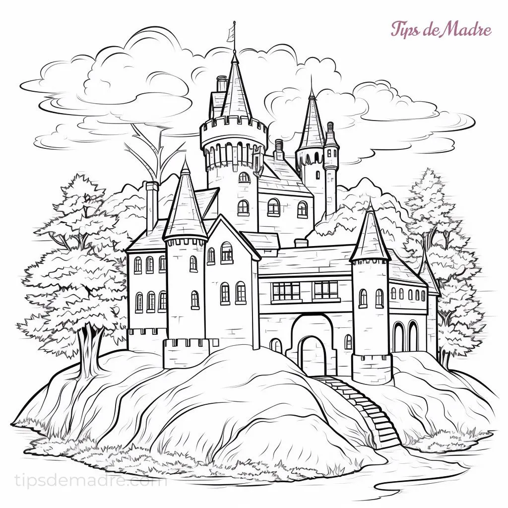 Dibujos de castillos para colorear e imprimir para niños - Tips de Madre Dibujos de castillos para colorear e imprimir para niños - Tips de Madre