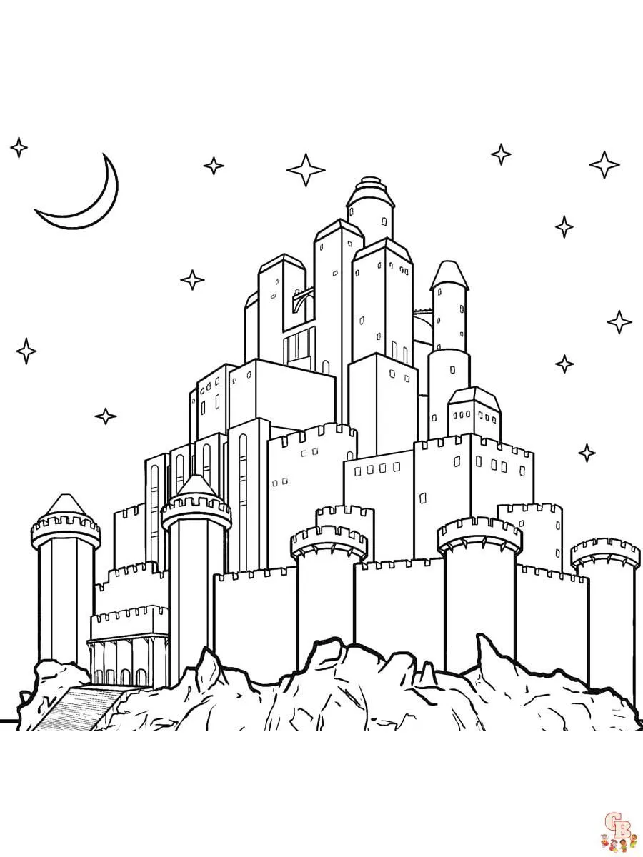Dibujos castillos para colorear para ninos - GBcolorear Dibujos castillos para colorear para ninos - GBcolorear