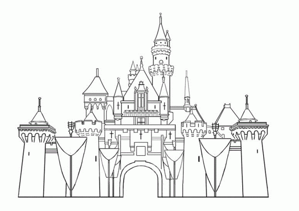 Dibujos de castillos de Disney para colorear | Colorear imágenes Dibujos de castillos de Disney para colorear | Colorear imágenes