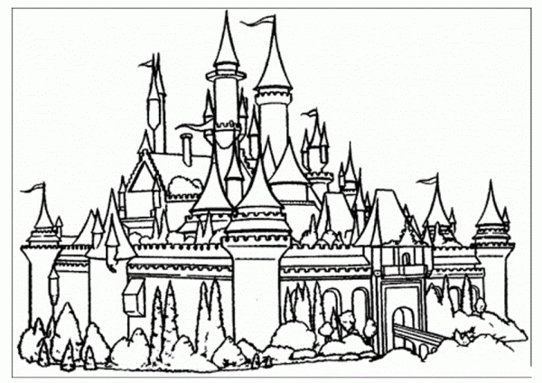 Dibujos de castillos de Disney para colorear | Colorear imágenes Dibujos de castillos de Disney para colorear | Colorear imágenes