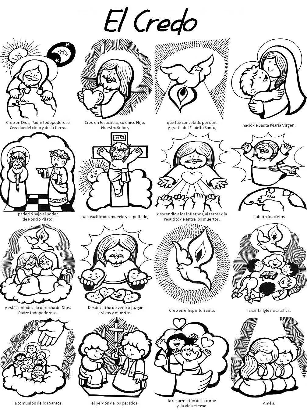 Dibujos catequesis (colorear) | Dios nos habla al corazón Dibujos catequesis (colorear) | Dios nos habla al corazón