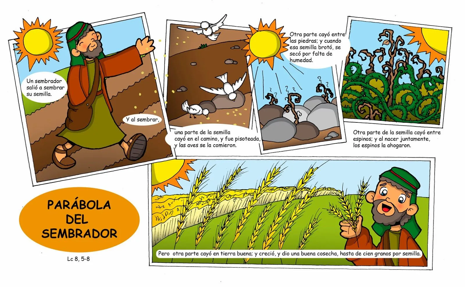 Dibujos para catequesis: PARÁBOLA DEL SEMBRADOR Y EXPLICACIÓN DE LA PARÁBOLA Dibujos para catequesis: PARÁBOLA DEL SEMBRADOR Y EXPLICACIÓN DE LA PARÁBOLA
