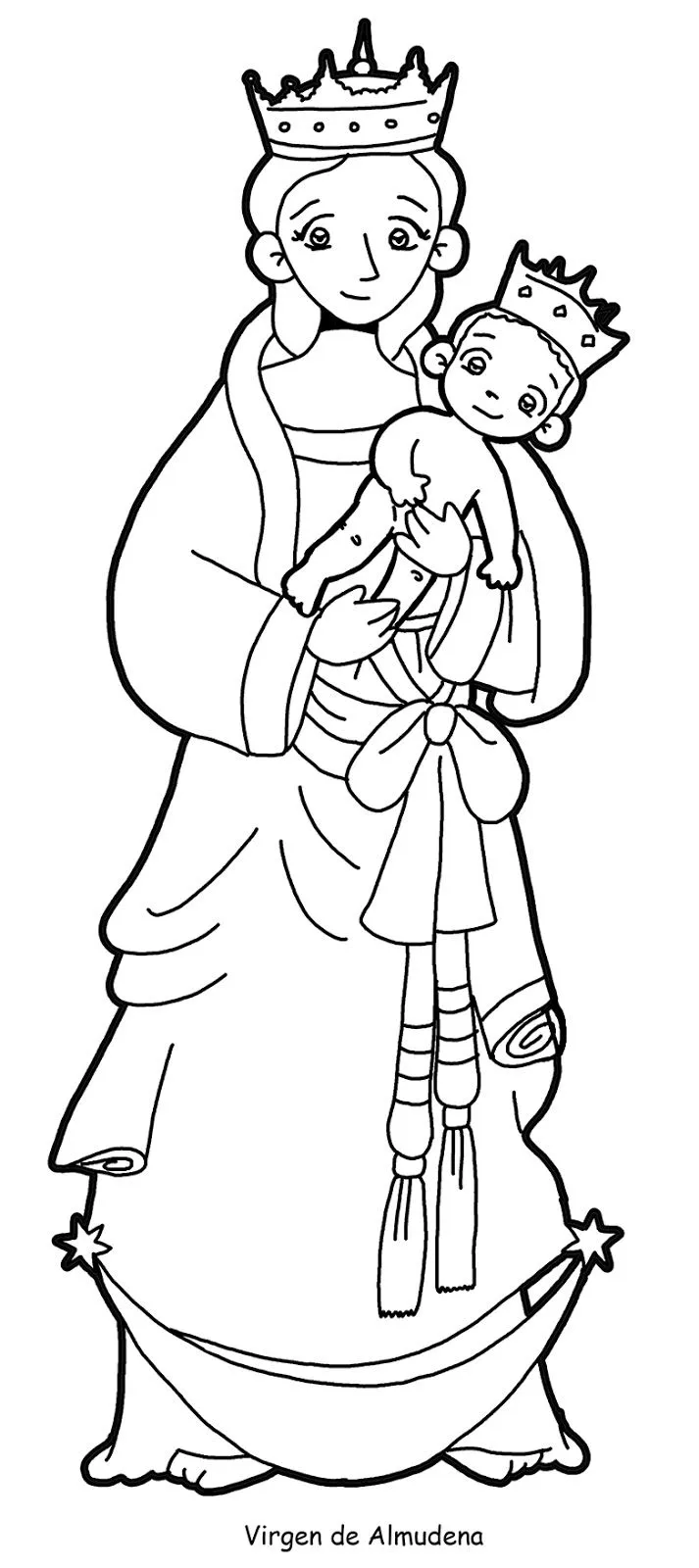 Dibujos para catequesis: VIRGEN DE LA ALMUDENA Dibujos para catequesis: VIRGEN DE LA ALMUDENA