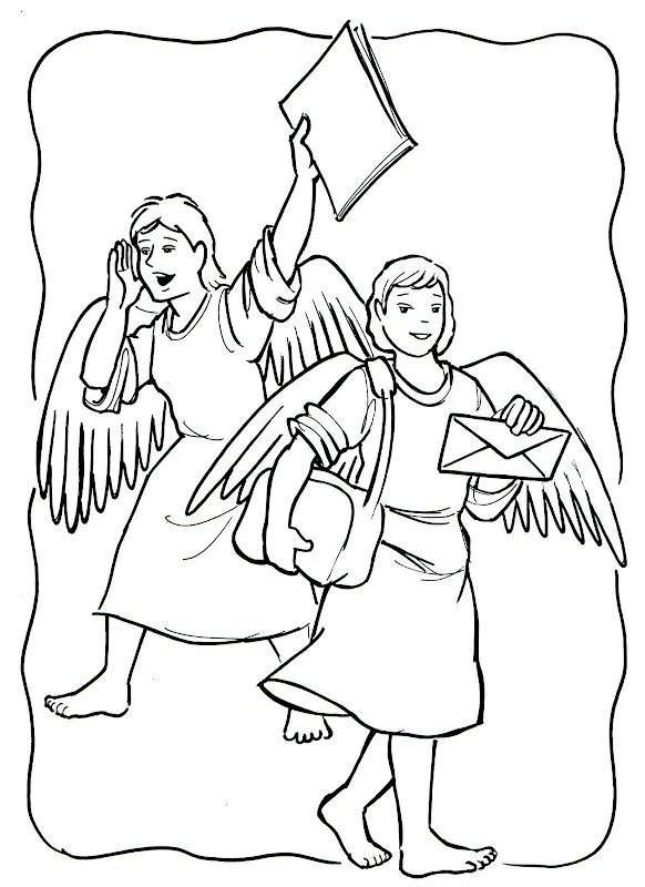 Dibujos Católicos : Anuncio de la buena nueva para colorear pintar ... Dibujos Católicos : Anuncio de la buena nueva para colorear pintar ...