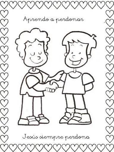 Dibujos Católicos : Imagenes de perdonar para colorear