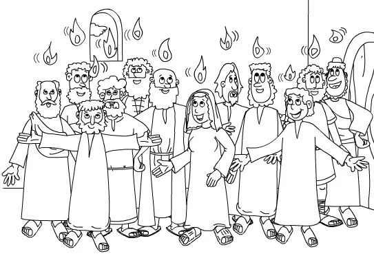 Dibujos Católicos : Recibiendo al Espiritu santo para colorear Dibujos Católicos : Recibiendo al Espiritu santo para colorear