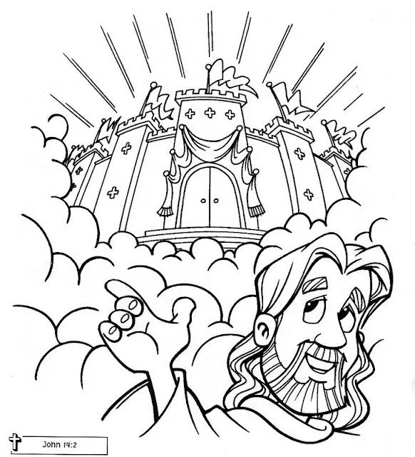 Dibujos Católicos : El reino de los cielos para colorear Dibujos Católicos : El reino de los cielos para colorear