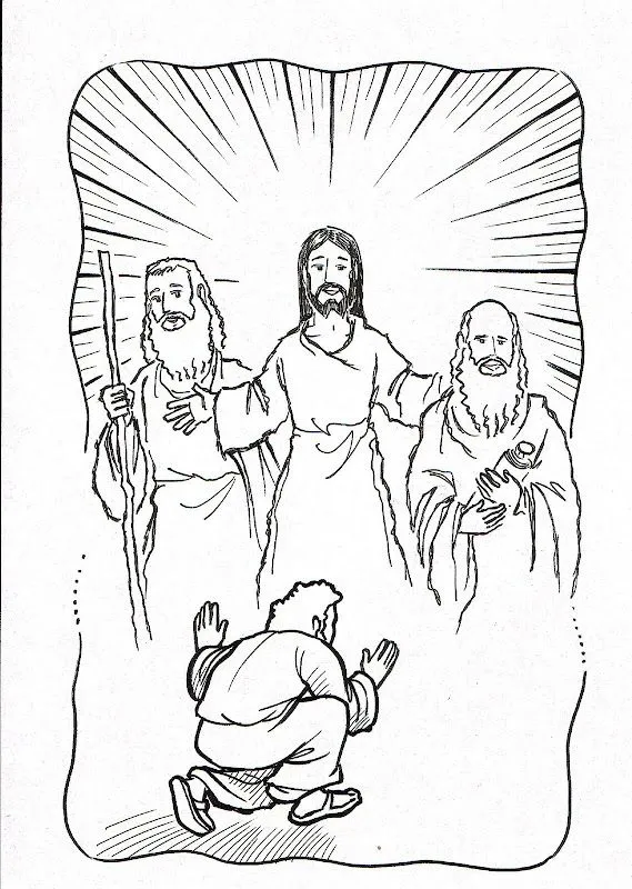 Dibujos Católicos : transfiguracion para colorear, pintar e imprimir Dibujos Católicos : transfiguracion para colorear, pintar e imprimir