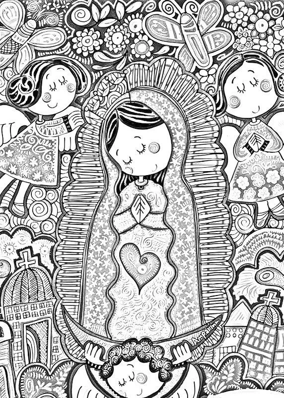 Dibujos Católicos : Virgencita Plis distroller para colorear ...