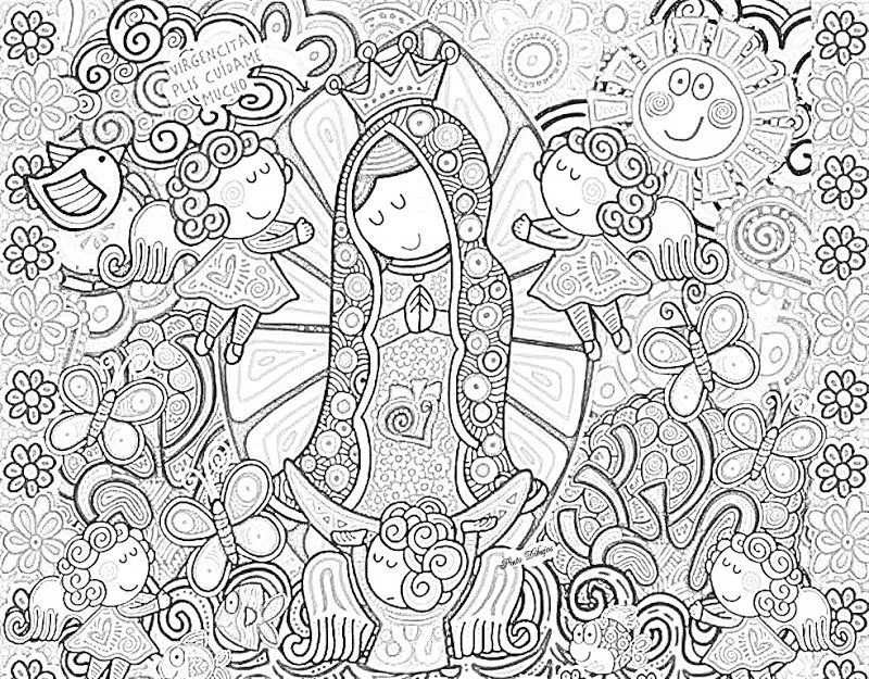 Dibujos Católicos : Virgencita Plis distroller para colorear ... Dibujos Católicos : Virgencita Plis distroller para colorear ...