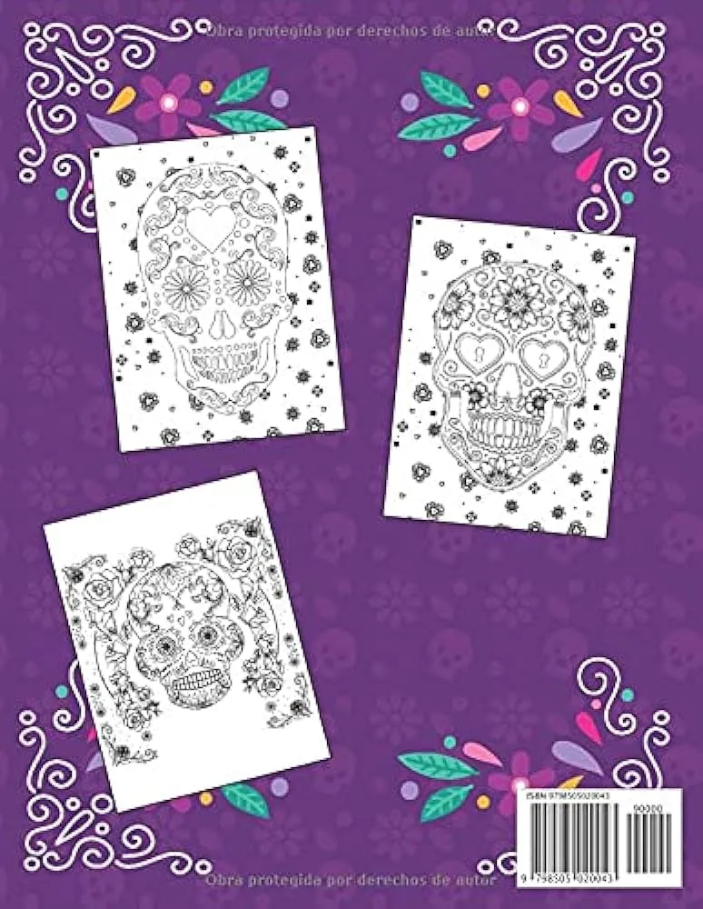 Dibujos de Catrinas para Colorear: Calaveritas de azucar para colorear con  30 dibujos de calaveras mexicanas ideal para adultos de tamaño 8,5 X 11