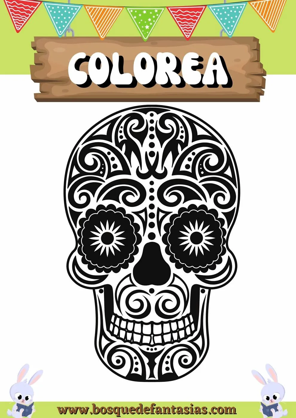 Dibujos de Catrinas para colorear: Mándalas y caretas fáciles para niños Dibujos de Catrinas para colorear: Mándalas y caretas fáciles para niños
