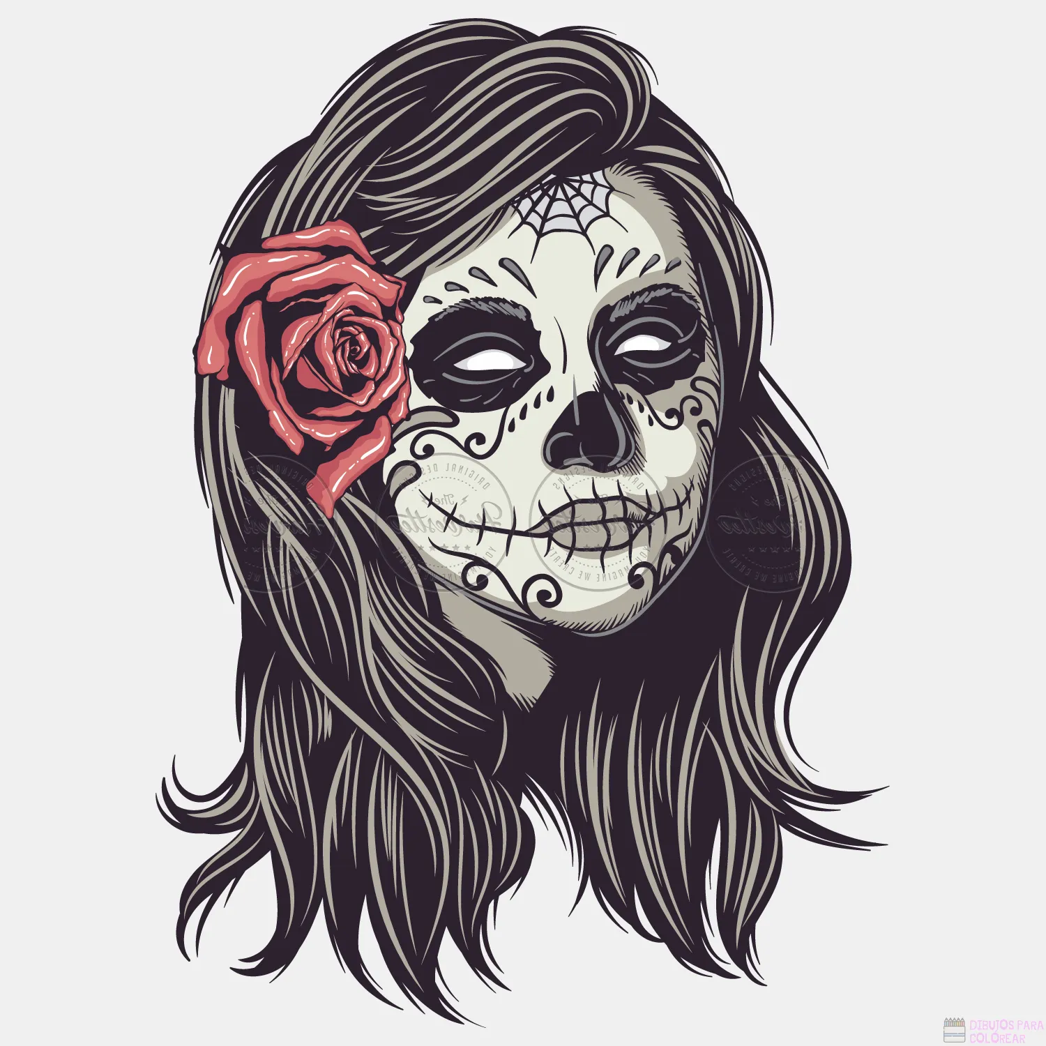 ᐈ Dibujos de Catrinas【+1000】Para decorar Hoy – Dibujos para Colorear
