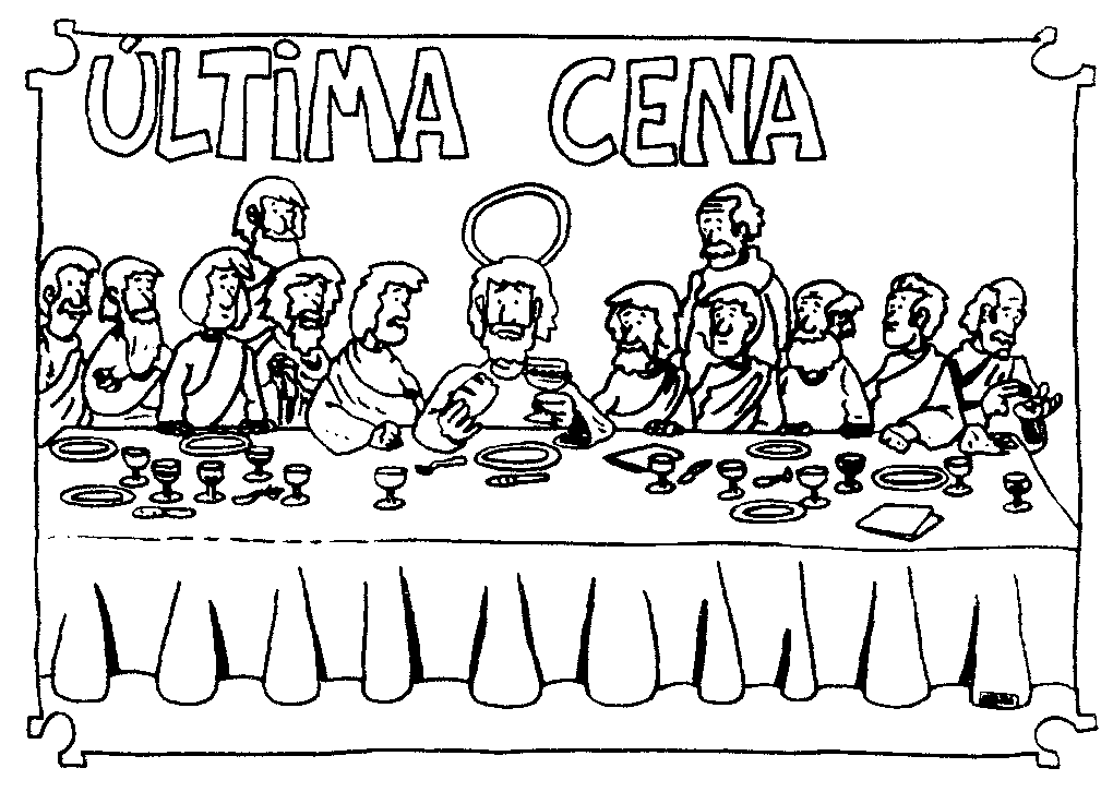 Dibujos de última cena para colorear | Dibujos para Niños