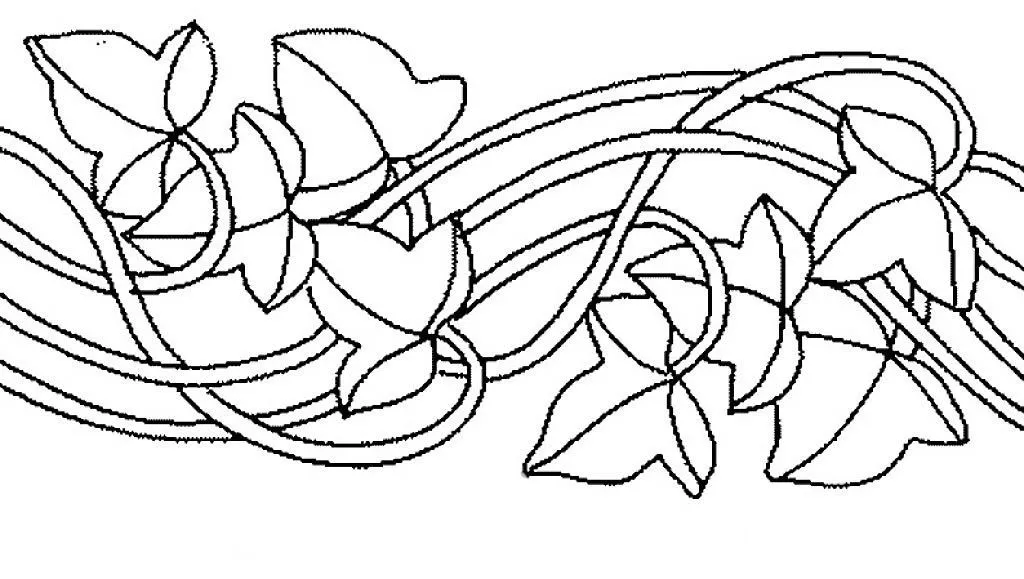 Dibujos de cenefas de flores para pintar