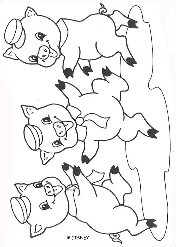 Dibujos de los 3 CERDITOS para colorear, los cerditos bailando ... Dibujos de los 3 CERDITOS para colorear, los cerditos bailando ...