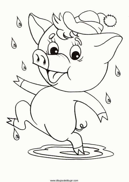 Dibujos de cerdos para colorear e imprimirDibujos de dibujar
