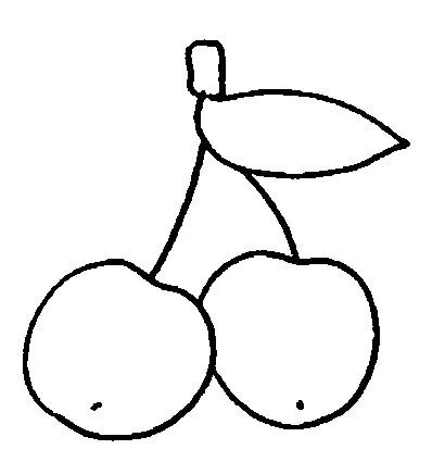 Dibujos de cerezas para colorear