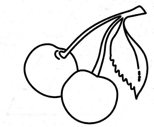Dibujos de cerezas para colorear