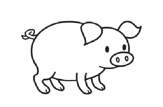 Un chancho dibujo - Imagui