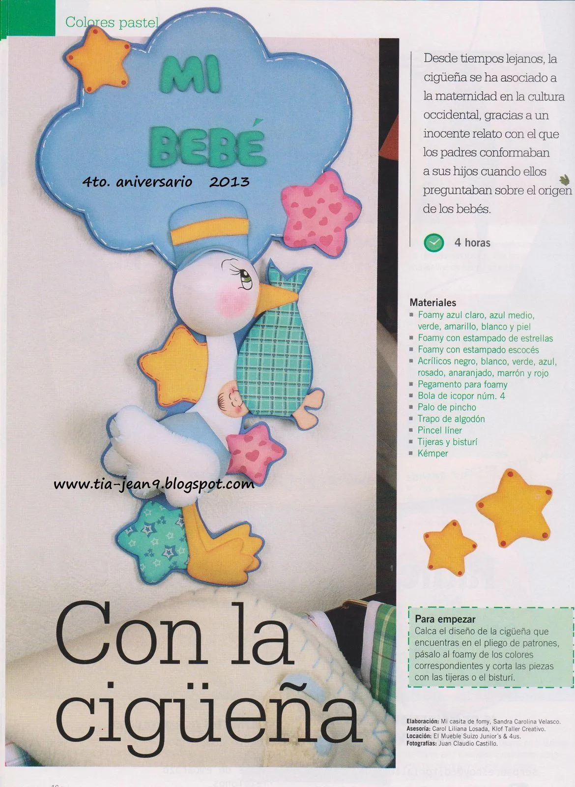 Dibujos de cigueñas con bebés en foami - Imagui
