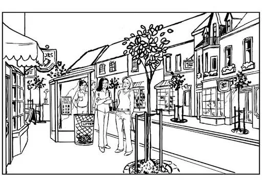 DIBUJOS DE LA CIUDAD PARA COLOREAR